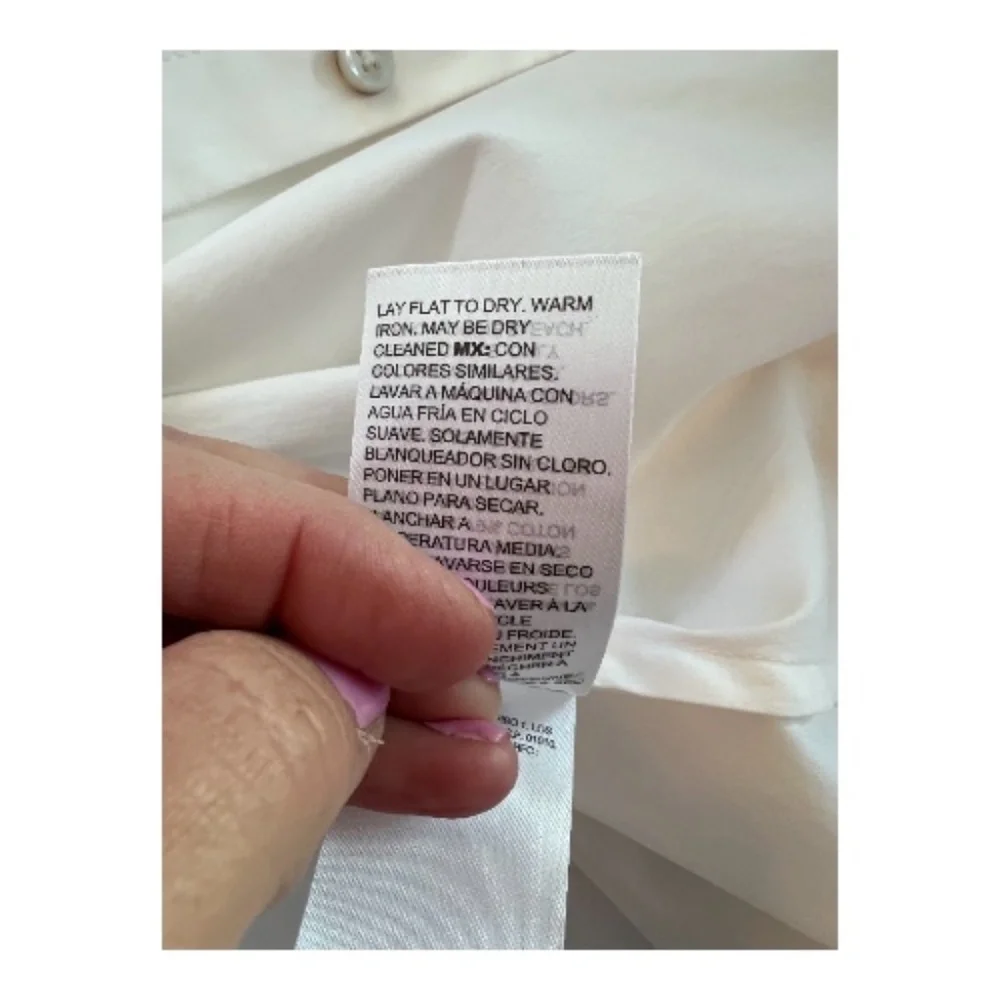 EUC Chico’s embroidered poplin blouse balloon sleeve | size 14 - Picture 10 of 10